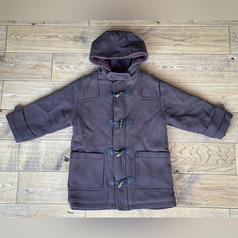 Jacadi Wool Blend Toggle Zip Hooded Jacket Kids size 4